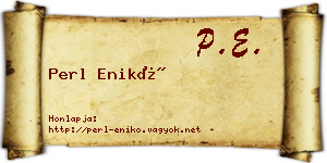 Perl Enikő névjegykártya